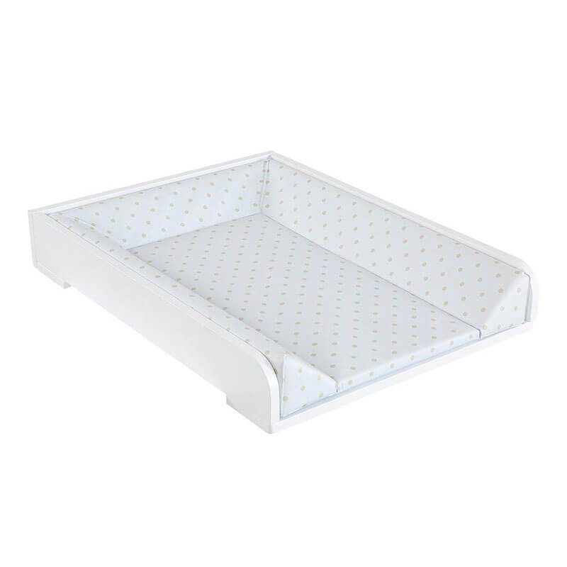 Plan à langer avec matelas pour commode Micuna Blanc Pois beiges Micuna