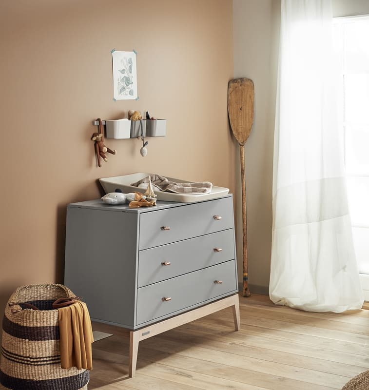 Commode Luna Chêne / Gris Leander Chambre