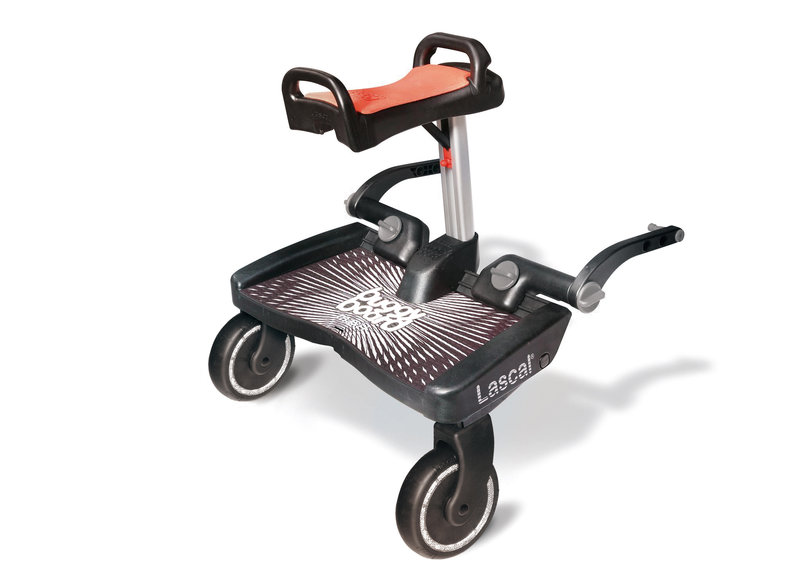 Planche à roulettes universelle avec siège BuggyBoard Maxi+ Rouge Lascal côté 