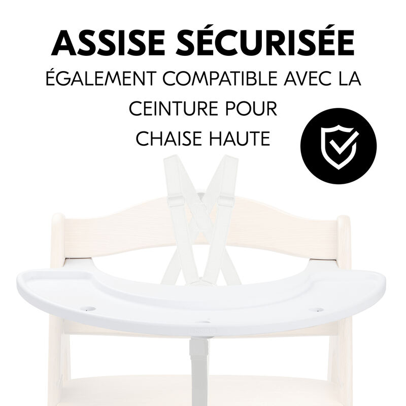 Plateau de jeu pour chaise haute Arketa White Hauck assise sécurisée