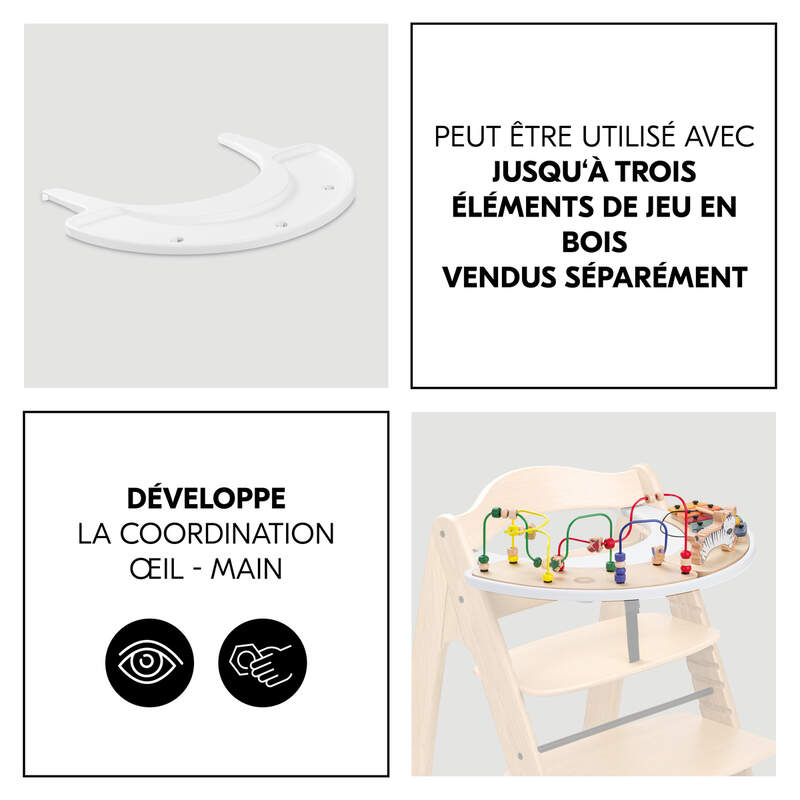 Plateau de jeu pour chaise haute Arketa White Hauck coordination