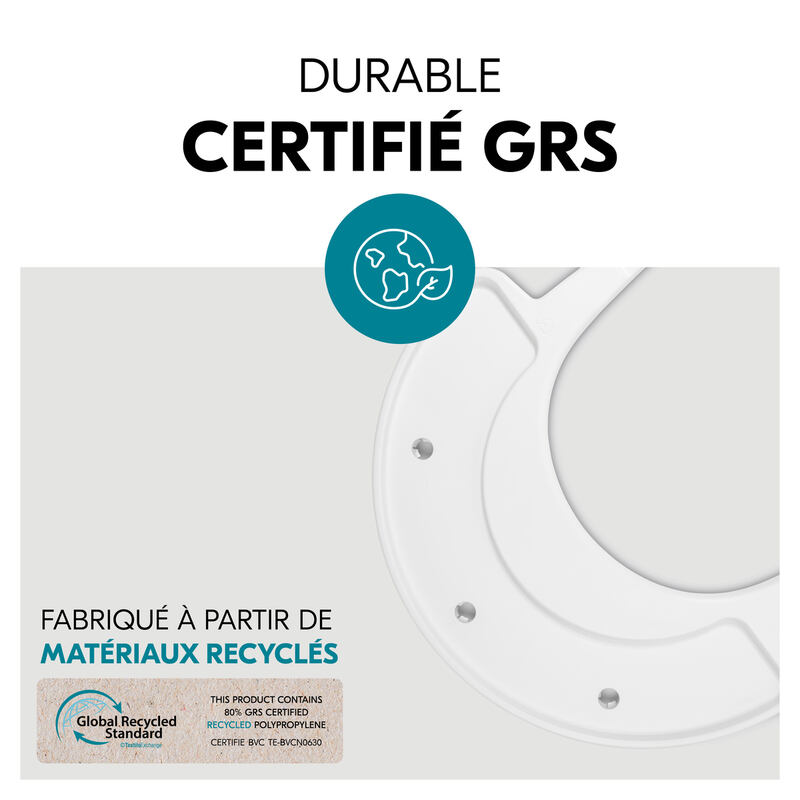 Plateau de jeu pour chaise haute Arketa White Hauck certifié grs