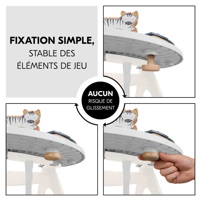 Plateau de jeu pour chaise haute Arketa White Hauck fixation