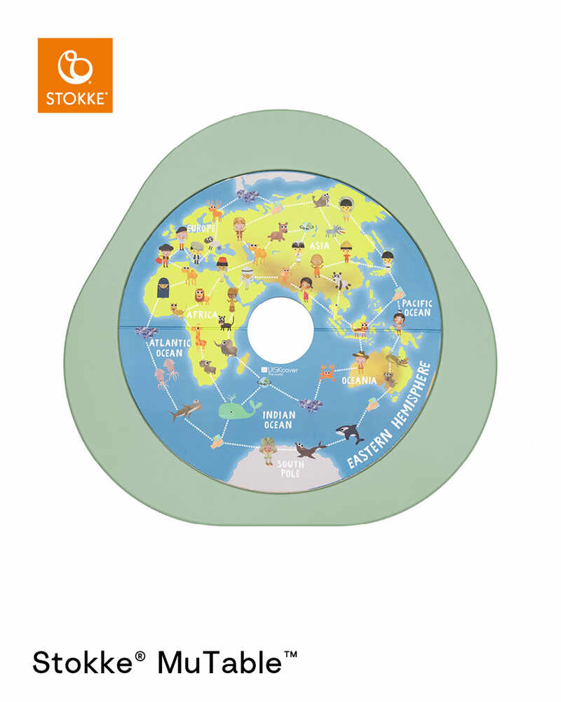 Plateau de jeu pour table d'activité MuTable™ V2 Around the Wolrd Stokke produit face