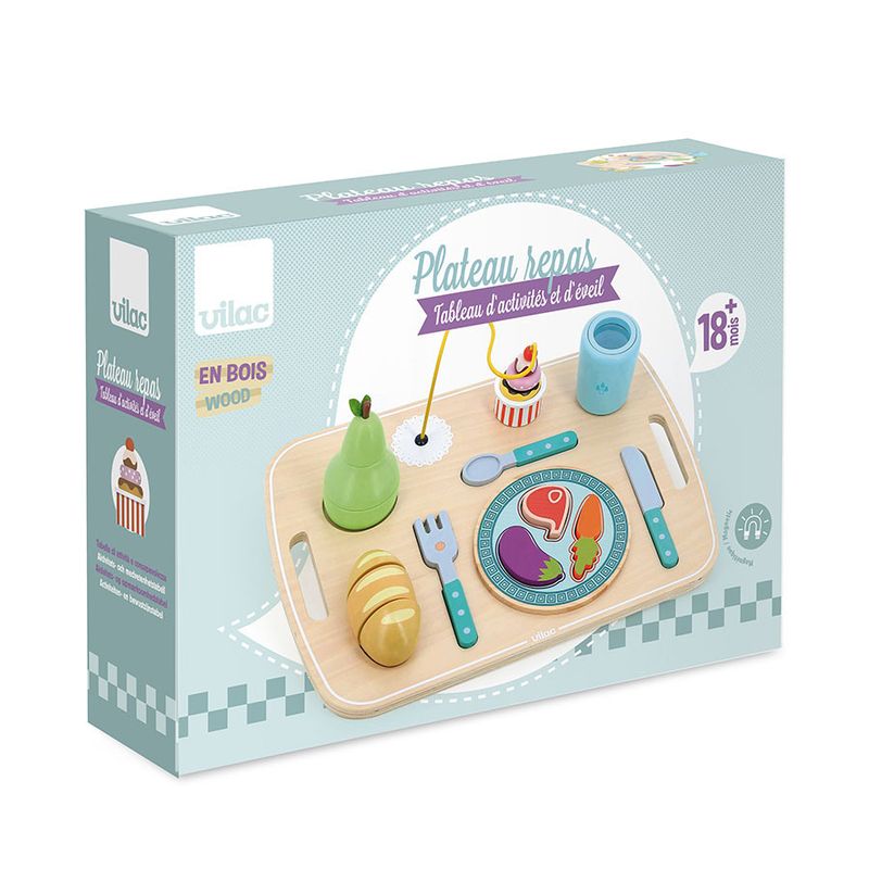 Plateau repas Tableau d'activités et d'éveil Vilac packaging