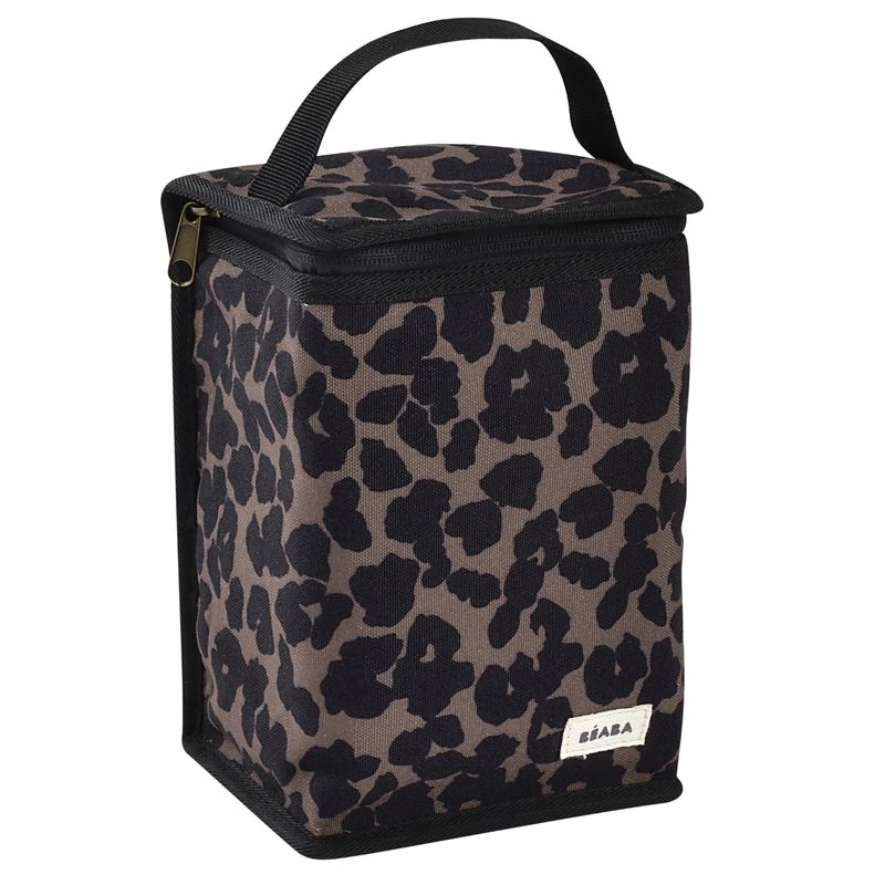 Pochette repas isotherme Léopard Beaba profil