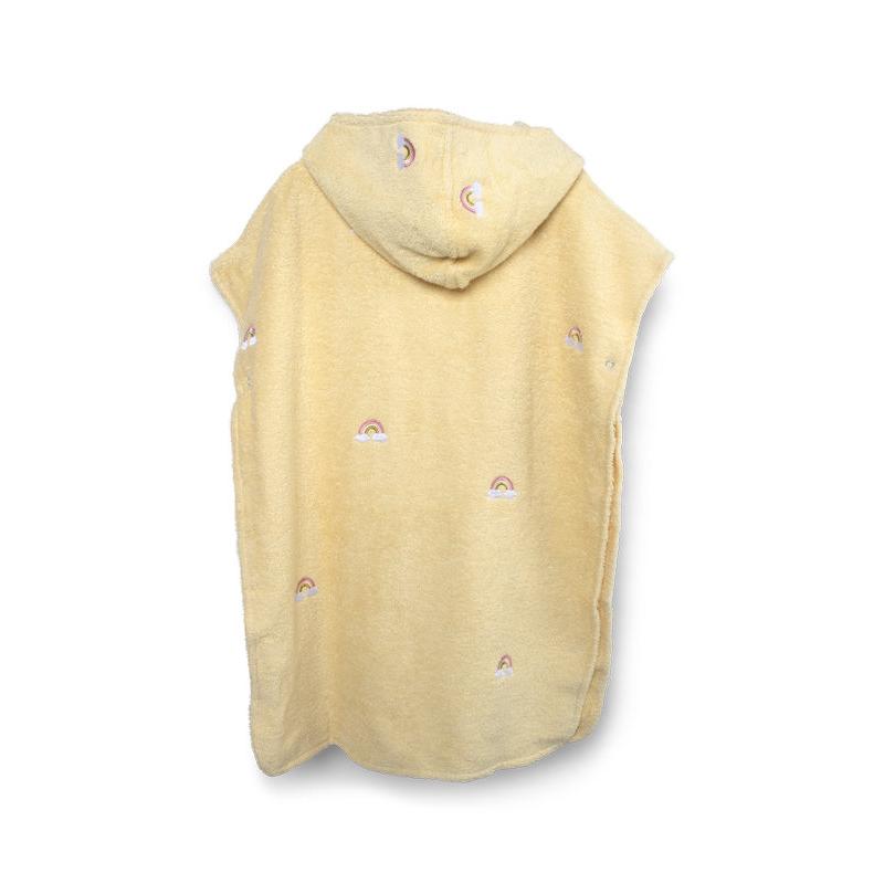 Poncho brodé GOTS – La plage des licornes FILIBABBA dos