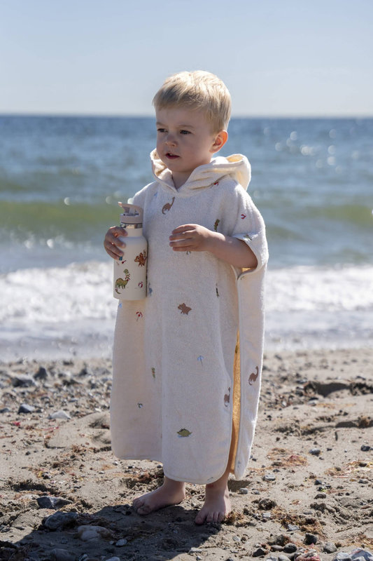 Poncho de plage brodé GOTS - Dino Beach Filibabba lifestyle 1 
