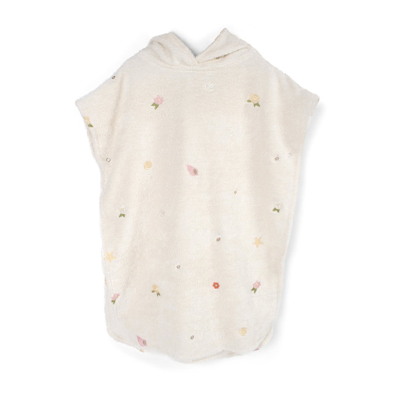 Poncho de plage brodé GOTS - Ocean Blossom Filibabba produit face 
