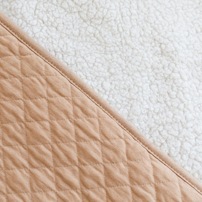 Poncho de voyage 9-36m Pady quilted + teddy Beige Bemini zoom