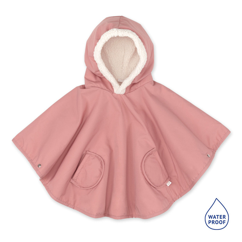 Poncho de voyage 9-36 mois Waterproof + Teddy Bemini Produit face hibiscus