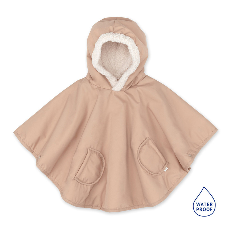 Poncho de voyage 9-36 mois Waterproof + Teddy Bemini Produit face natural
