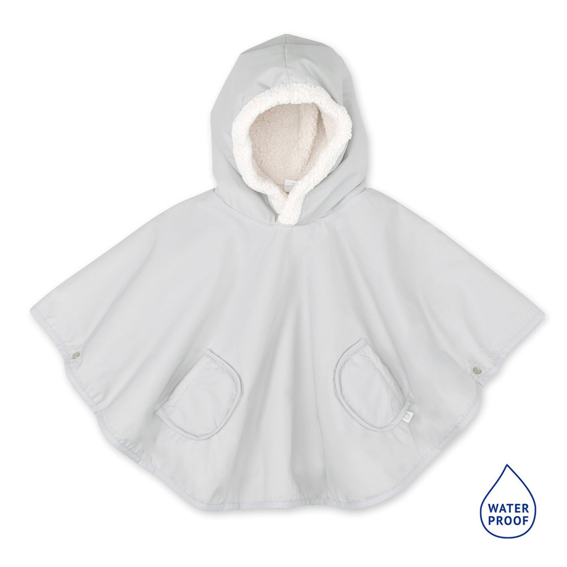 Poncho de voyage 9-36 mois Waterproof + Teddy Bemini Produit face plum