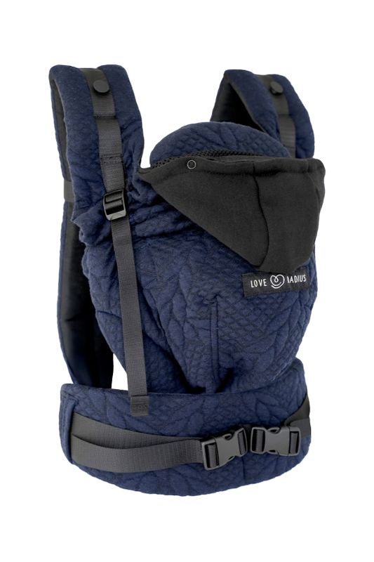 Porte-bébé HoodieCarrier 2 Bleu Moelleux Love Radius profil