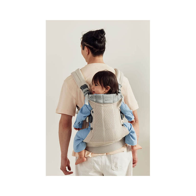 Porte-bébé Harmony Mesh 3D Crème Babybjorn dos face