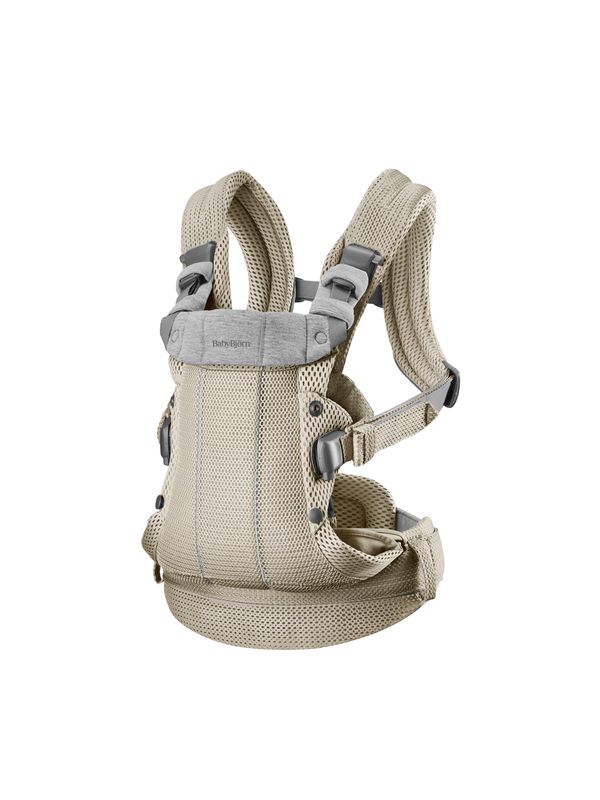 Porte-bébé Harmony Mesh 3D gris beige Babybjorn produit position 2