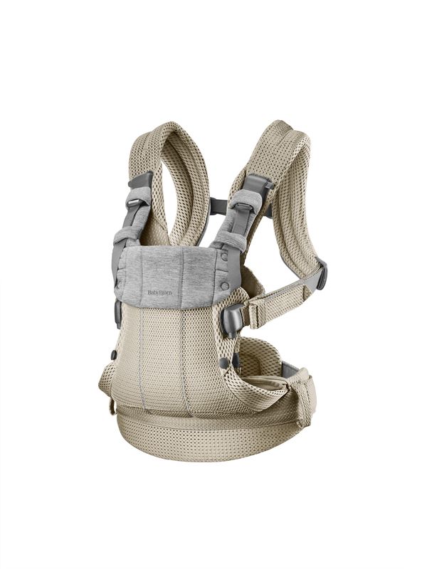Porte-bébé Harmony Mesh 3D gris beige Babybjorn produit position 3