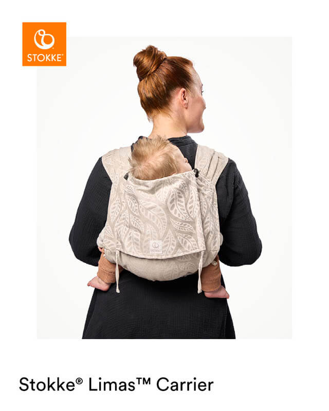 Porte-bébé Limas Carrier Coton Bio Beige Valérien Stokke dos