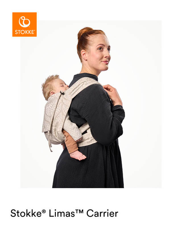 Porte-bébé Limas Carrier Coton Bio Beige Valérien Stokke profil