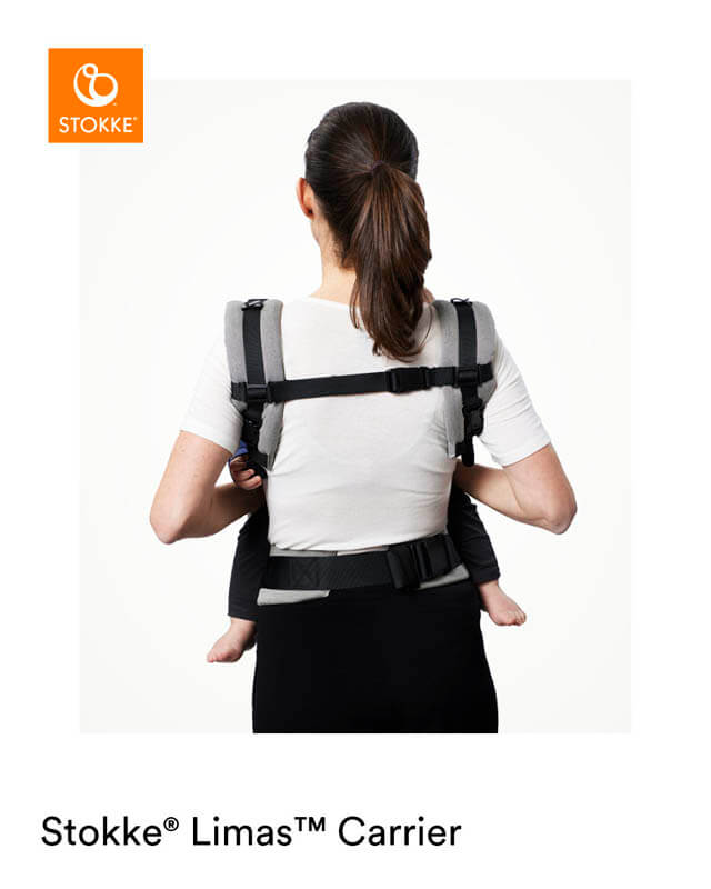 Porte-bébé Limas préformé Carrier Flex Coton Bio Stokke vue de dos