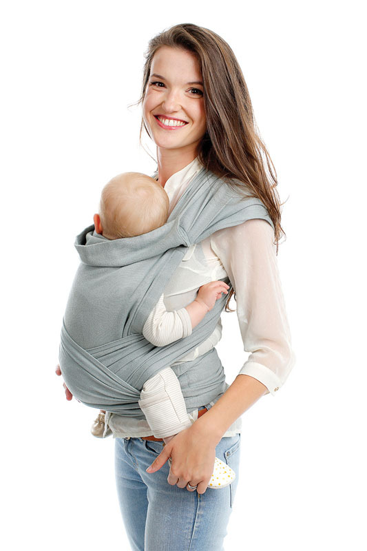 Porte-bébé Meh Dai Soft Grey Babylonia Baby Carriers profil