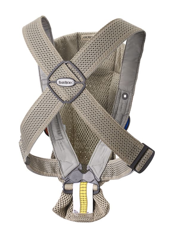Porte-bébé Mini Mesh 3D Gris beige babybjorn dos