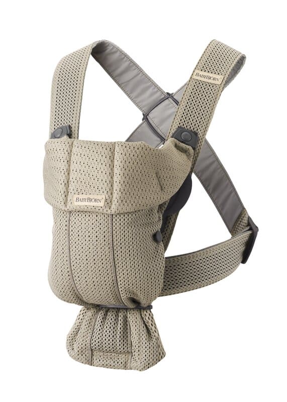Porte-bébé Mini Mesh 3D Gris beige babybjorn évolutif