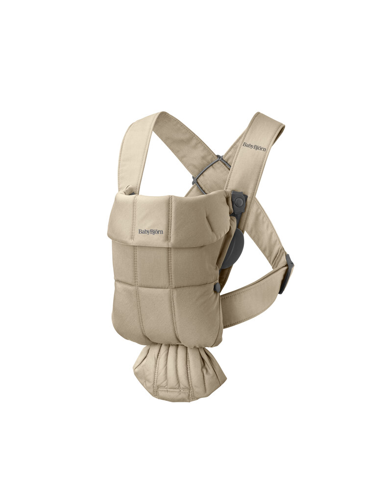 Porte-bébé Mini Tissé Beige Babyjorn produit face