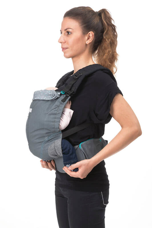 Porte-bébé Myamaki Fit Cool Grey Chicco Produit Côté