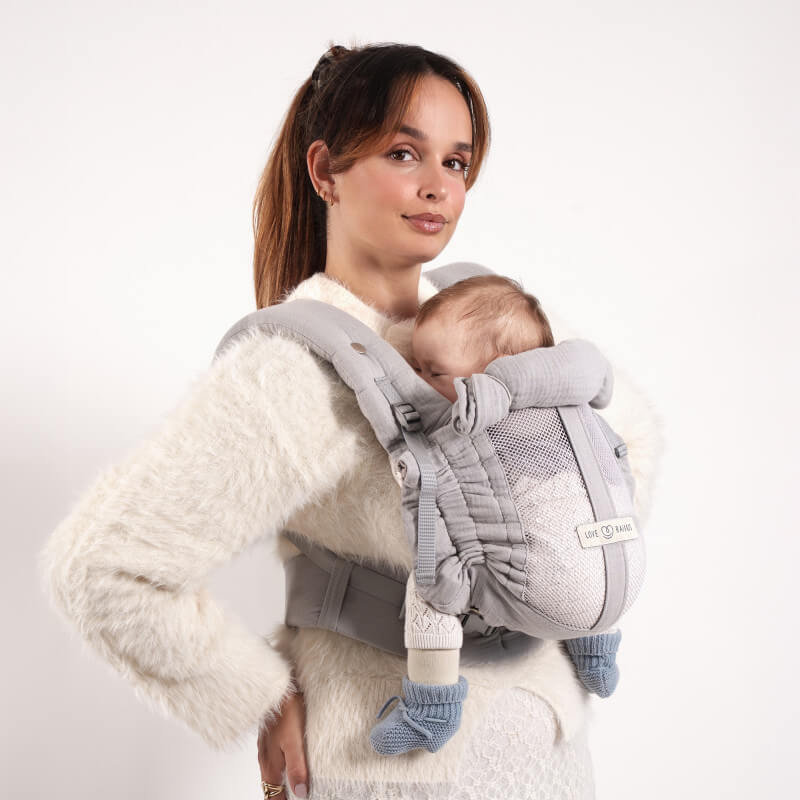 Porte-bébé PhysioCarrier V2 Grey Gaze de coton Love Radius lifestyle 1
