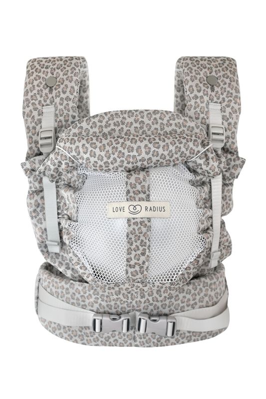 Porte-bébé PhysioCarrier V2 Leopard Love Radius face avec aération