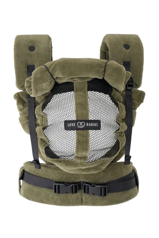 Porte-bébé PhysioCarrier V2 Velvet Green Love Radius face