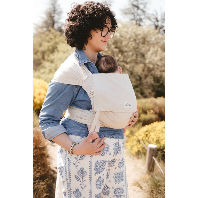 Porte bébé P'tit Evo en Lin Naturel NEOBULLE lifestyle 1