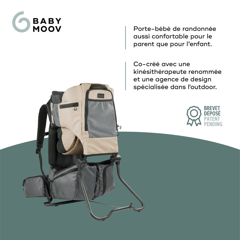Porte-Bebe De Randonnee (+ Housse De Pluie) Moov & Hike + Dune Babymoov infos 1