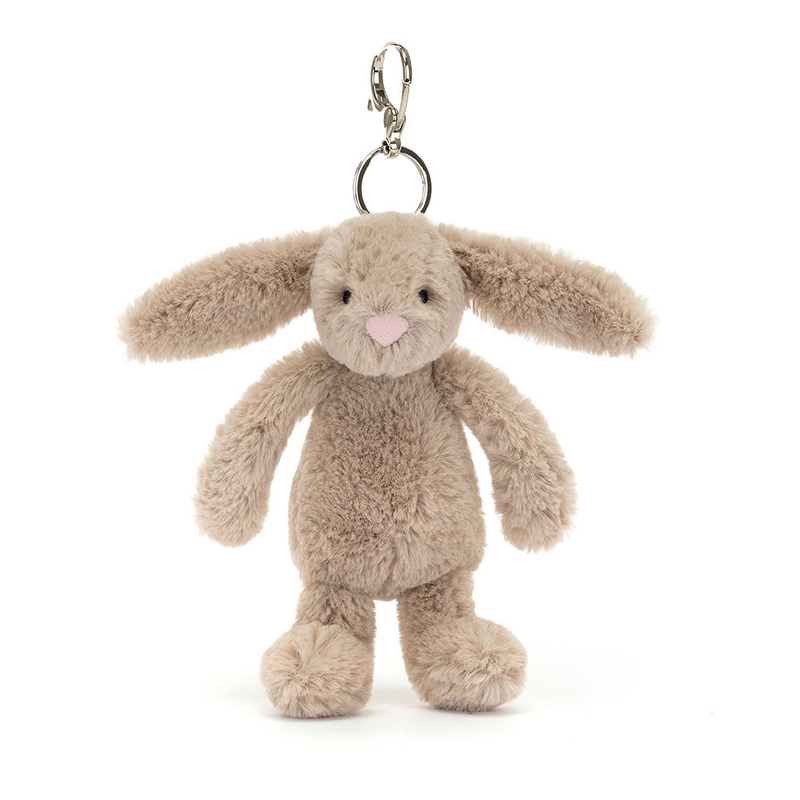 Porte-clé Bashful Bunny Beige Jellycat face