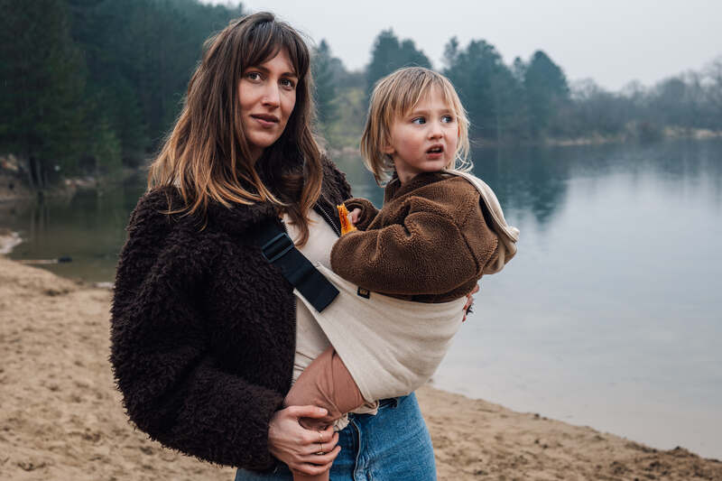 Porte Enfant 9 mois-4 ans Lin Sand Wildride lifestyle7