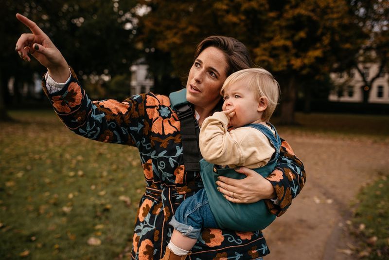 Porte Enfant 9 mois-4 ans Ocean Blue Wildride lifestyle 1