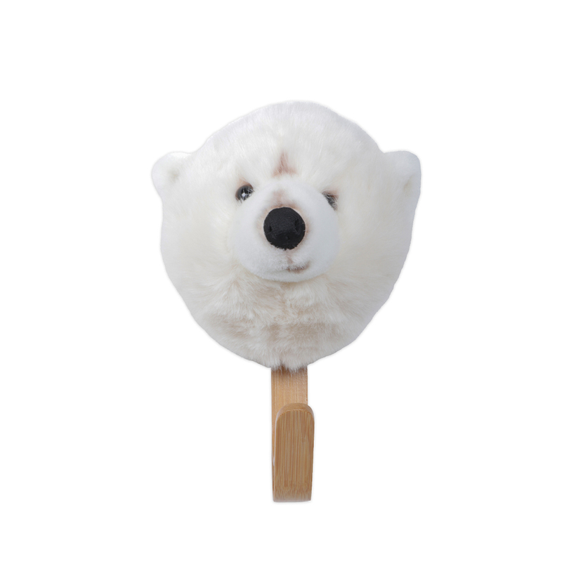Porte-manteau Ours Blanc WILD AND SOFT face