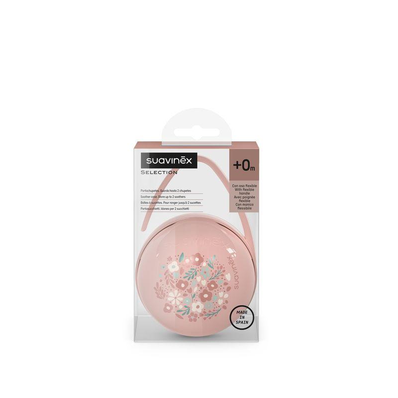 Porte sucette Duo Wonderland Liberty rose SUAVINEX packaging