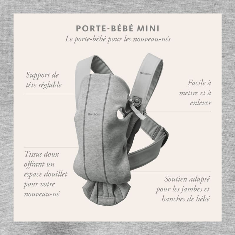 Porte-bébé Mini Jersey 3D Babybjörn infographie