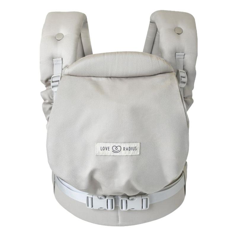 Porte-bébé PhysioCarrier V2 Or Blanc LOVE RADIUS de face sans fenêtre