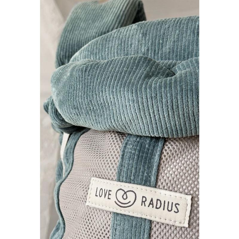 Porte-bébé PhysioCarrier V2 Velvet Blue LOVE RADIUS capuche