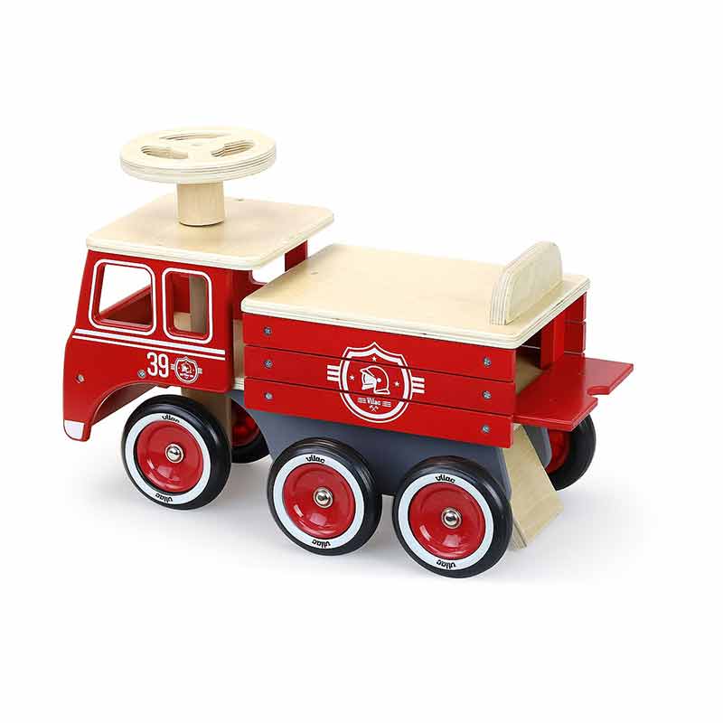 Porteur camion pompiers Vilac Dos