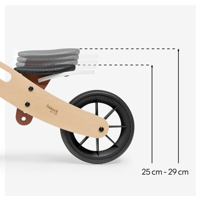 Porteur et draisienne 2-en-1 First Ride Eco Fox Hauck dimensions