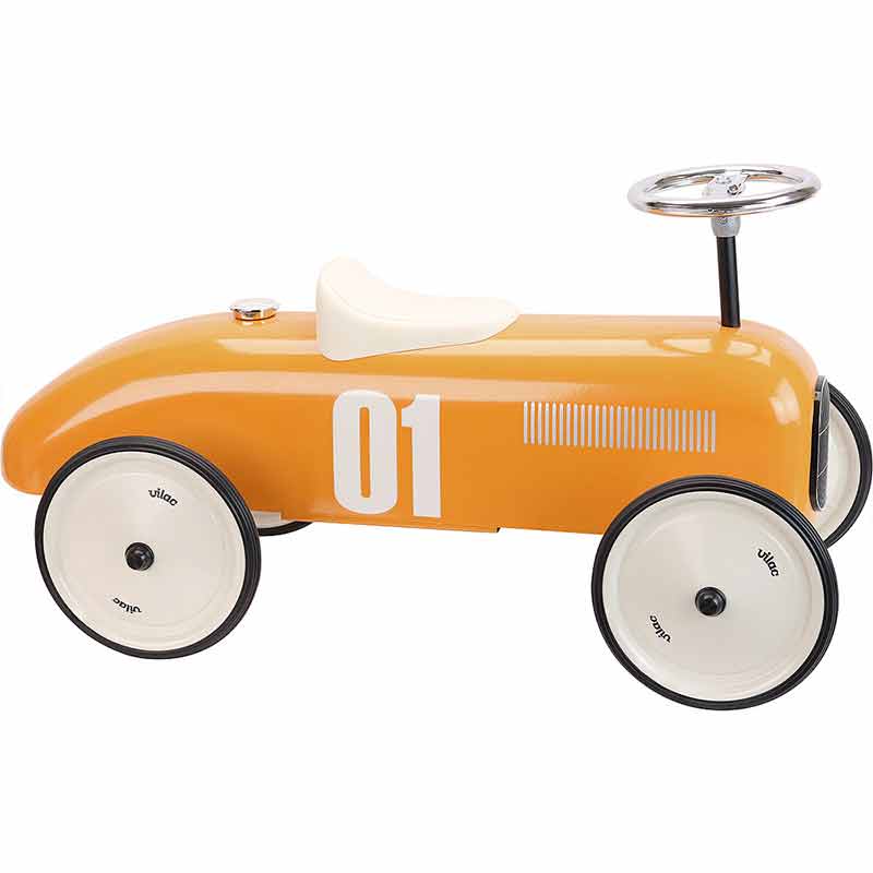 Porteur voiture vintage orange Vilac Profil