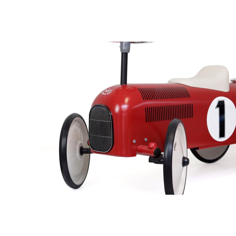 Porteur voiture vintage rouge et crème VILAC avant