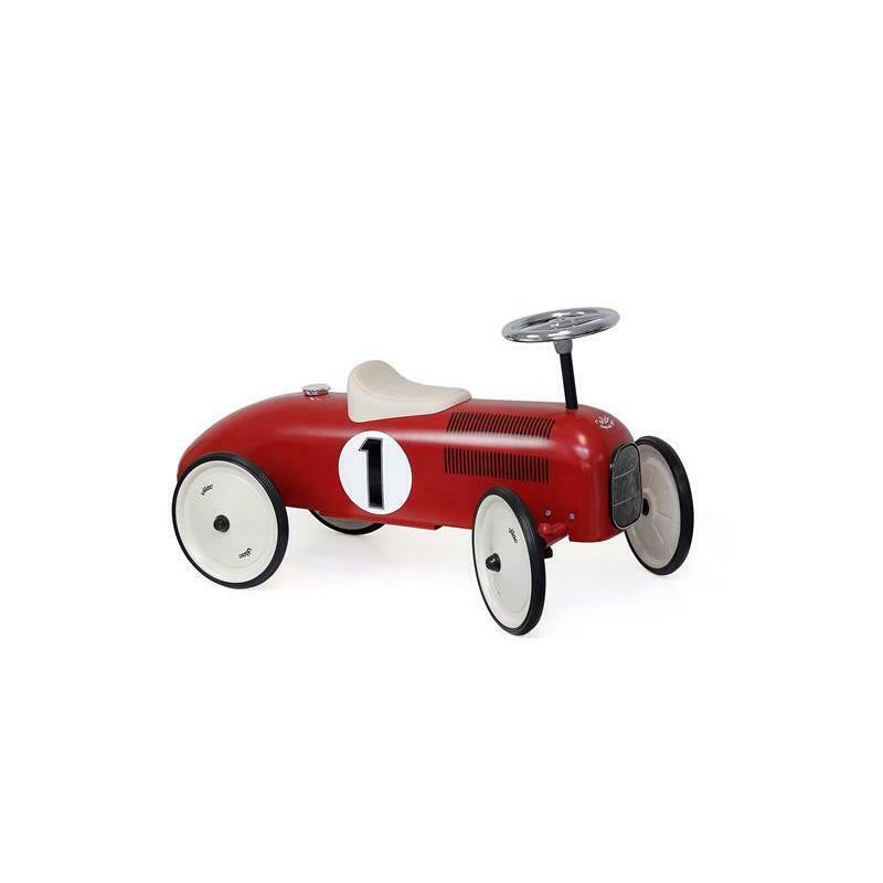 Porteur voiture vintage rouge et crème VILAC produit