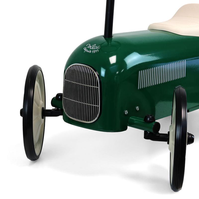 Porteur voiture vintage vert so British VILAC zoom avant