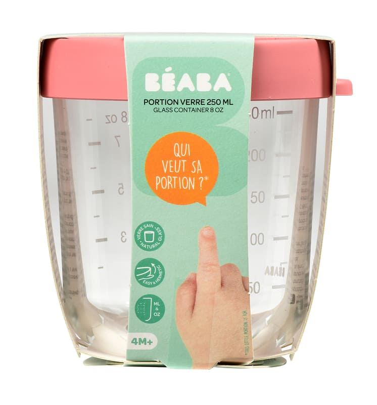 Pot de conservation BEABA verre 250ml light mist