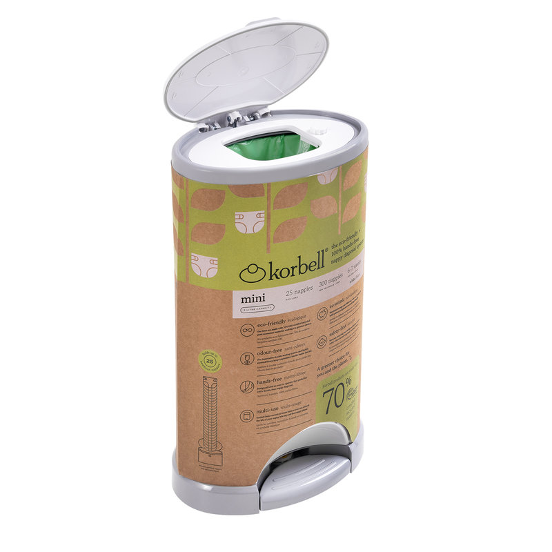 Poubelle à couches MINI 9L + 1 recharge Korbell packaging profil 2